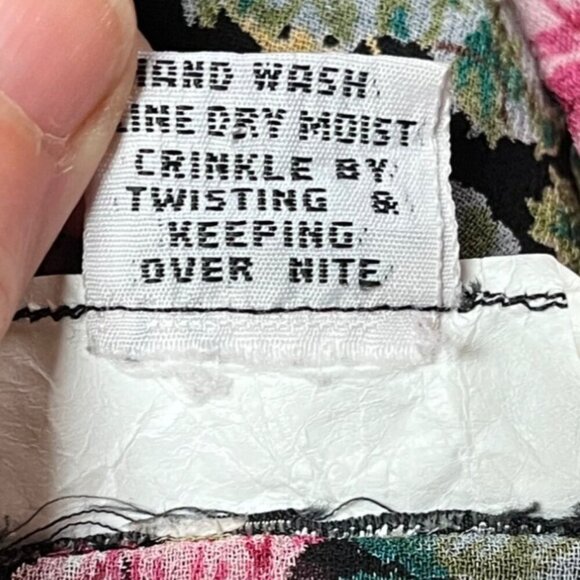 90s Vintage Floral Print Casual Day Dress Short Sleeve Fit + Flare Full Button - Picture 9 of 9